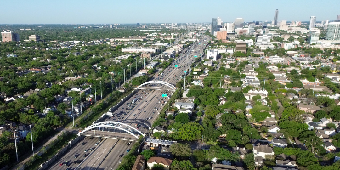 overhead shot of Houston