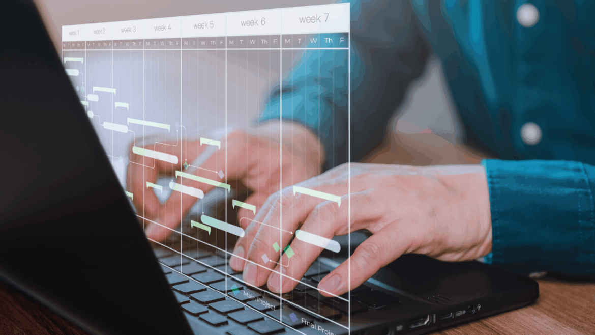 man working at a computer 