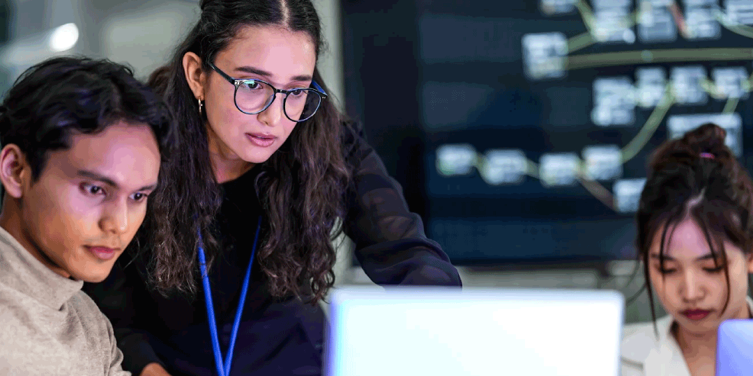 people working on a computer
